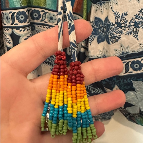 Farm Rio Blue and Red Patterned Blouse - Picture 2 of 5